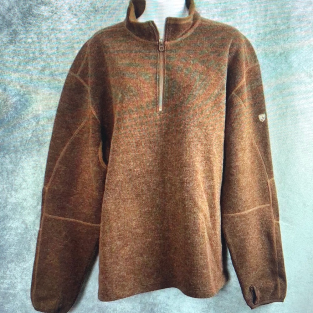 Men's Brown Quarter-Zip Sweater